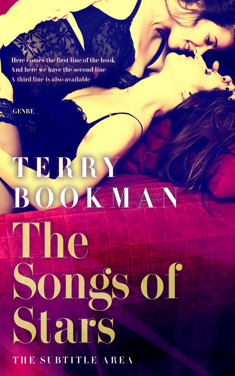 2D view of Premade Romance Book Cover - Gold Sand