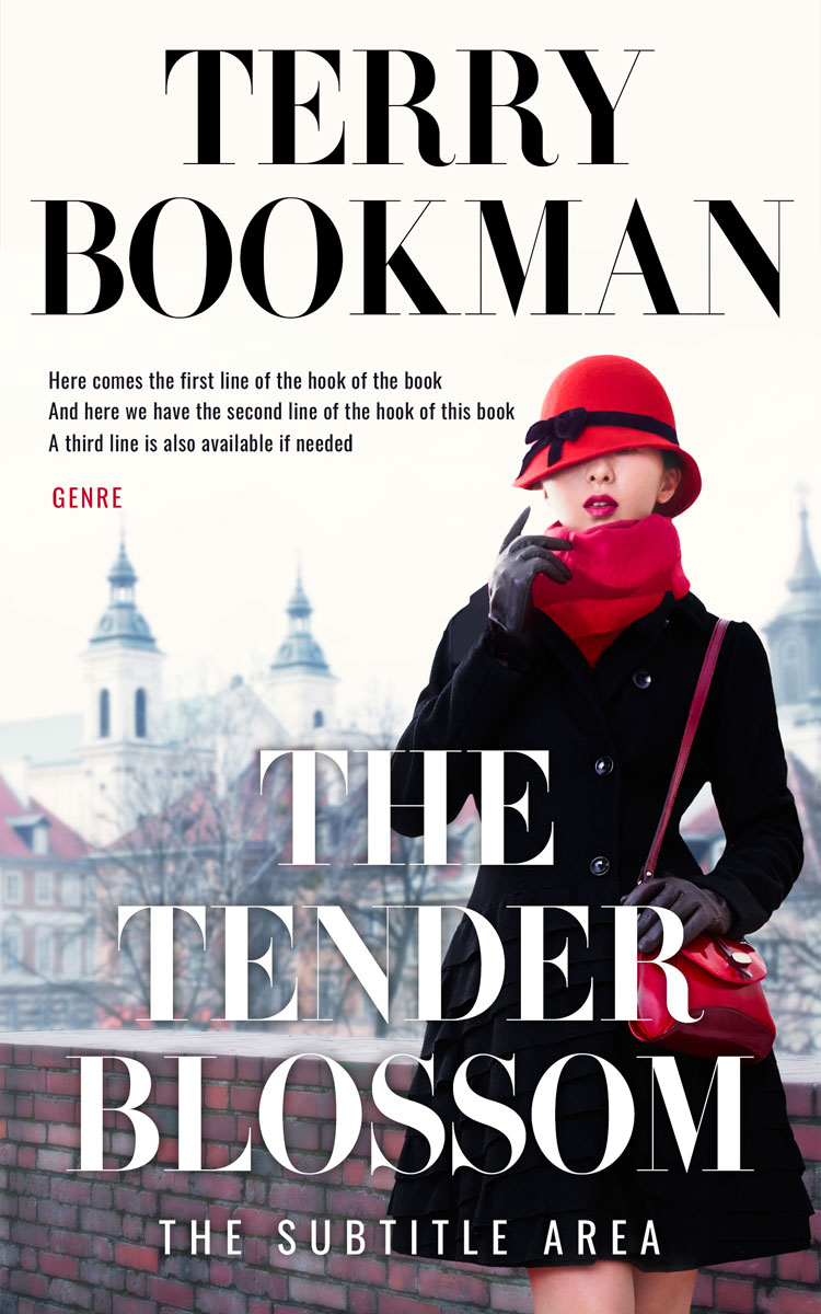 2D view of Premade Chick Lit Book Cover - Quill Gray