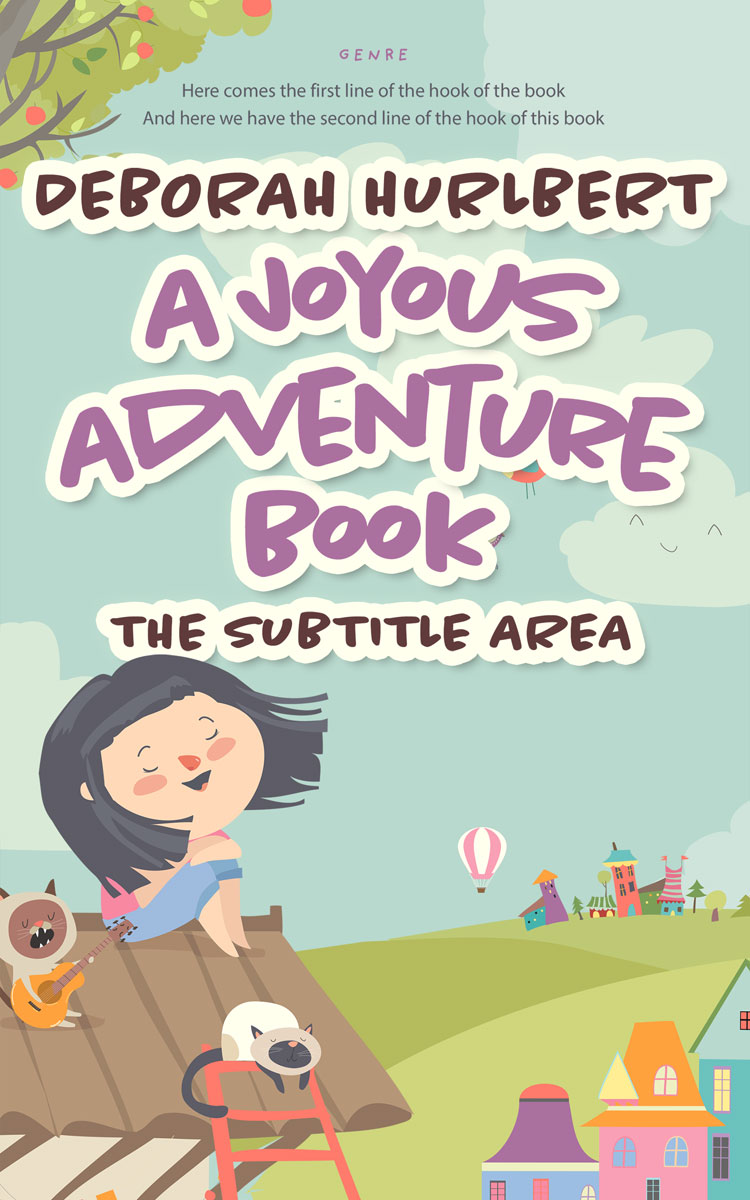 2D view of Premade Children's Book Cover - Pale Leaf