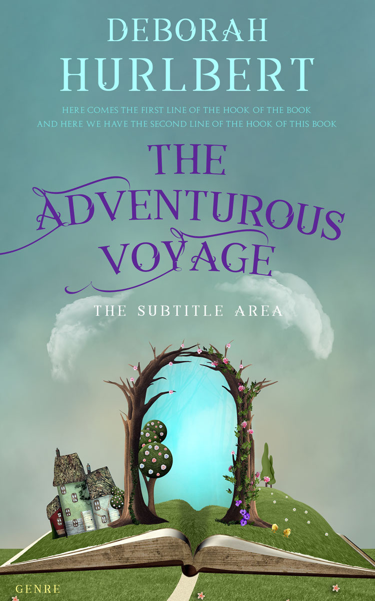 2D view of Premade Fantasy Book Cover - Cascade