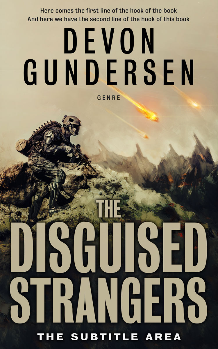 2D view of Premade Apocalyptica Book Cover - Indian Khaki