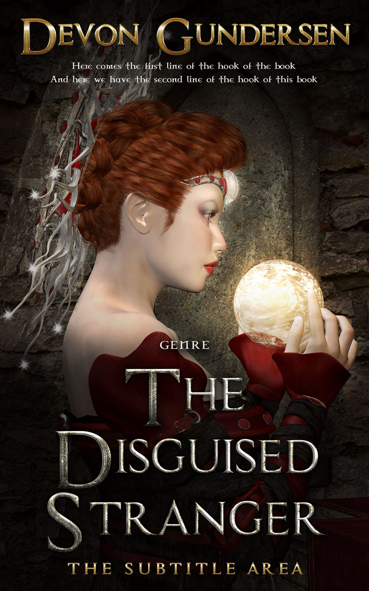 2D view of Premade Fantasy Book Cover - Night Rider