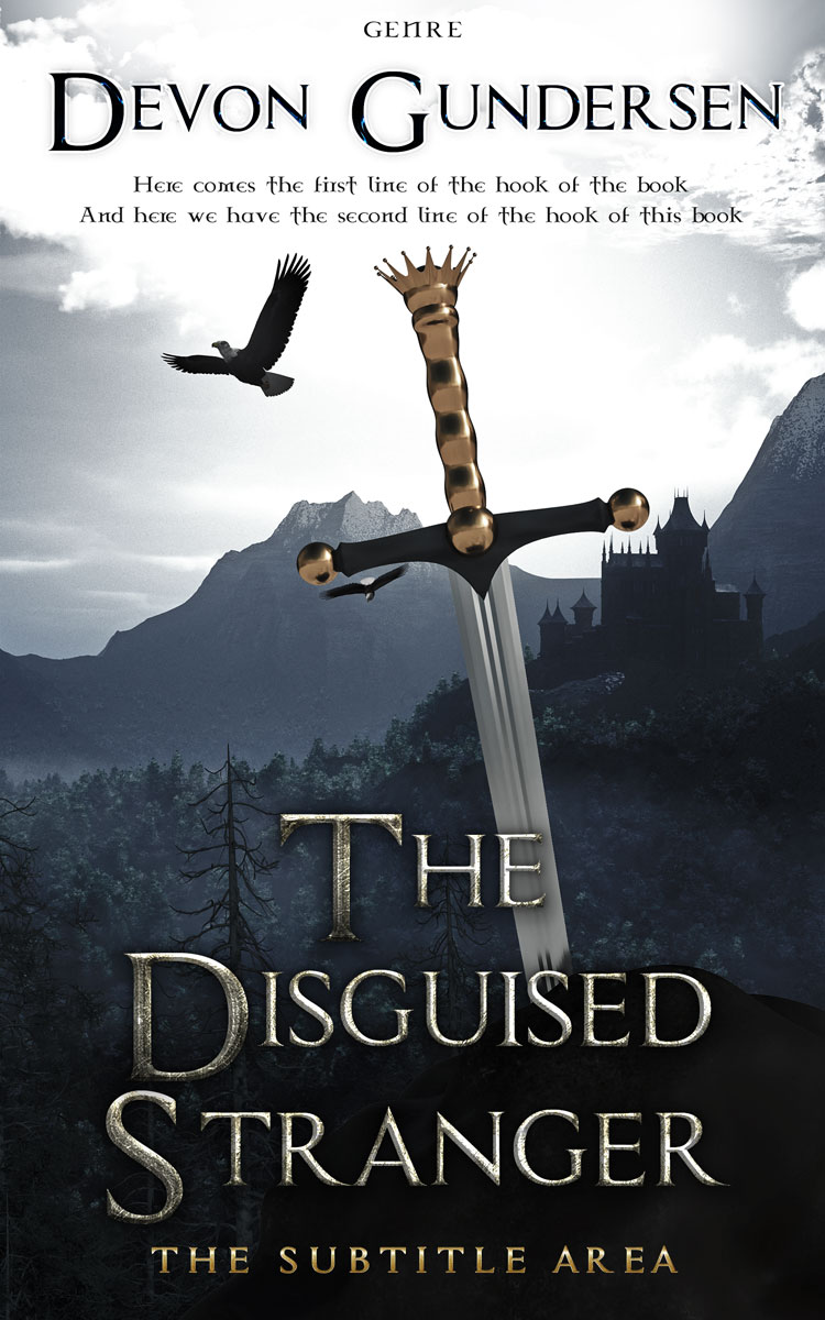 2D view of Premade Fantasy Book Cover - Iron