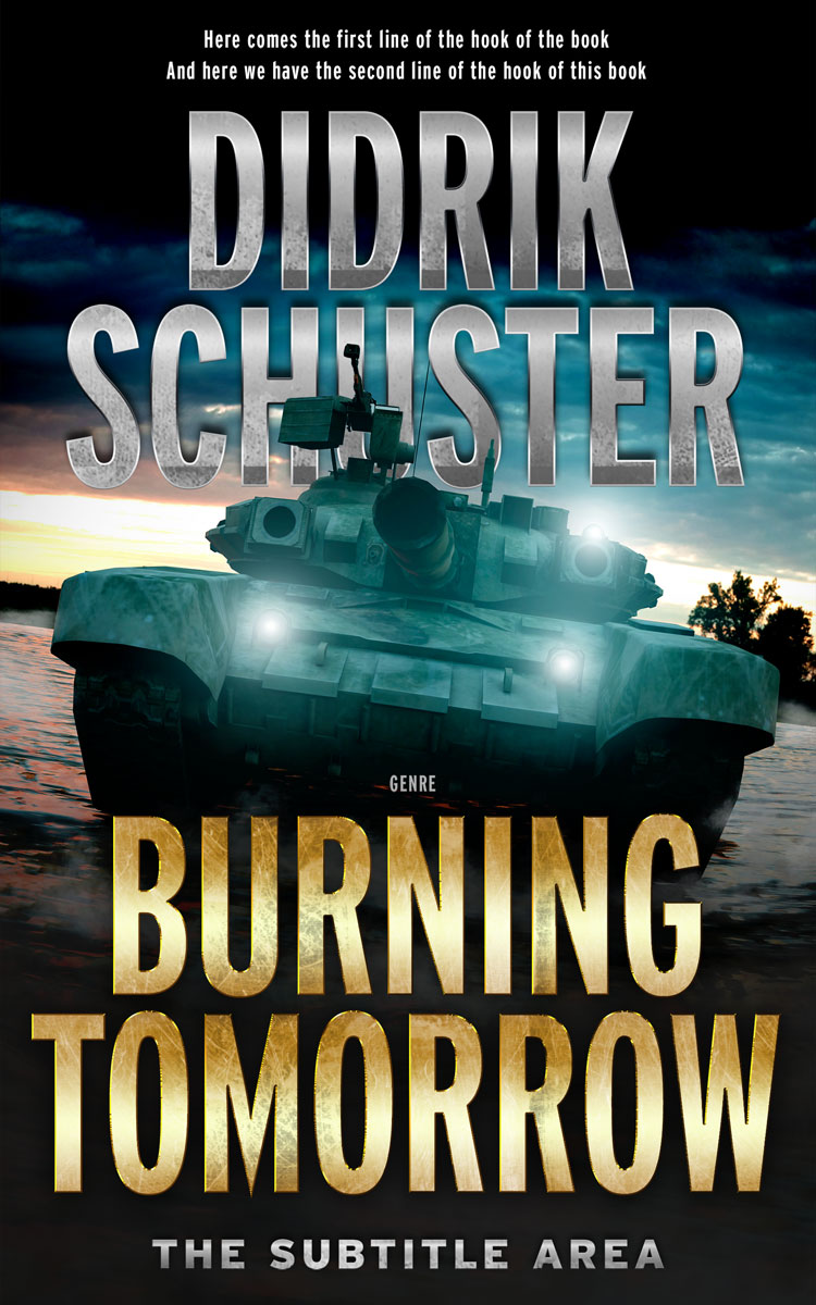 2D view of Premade Action & Adventure Book Cover - Bunker