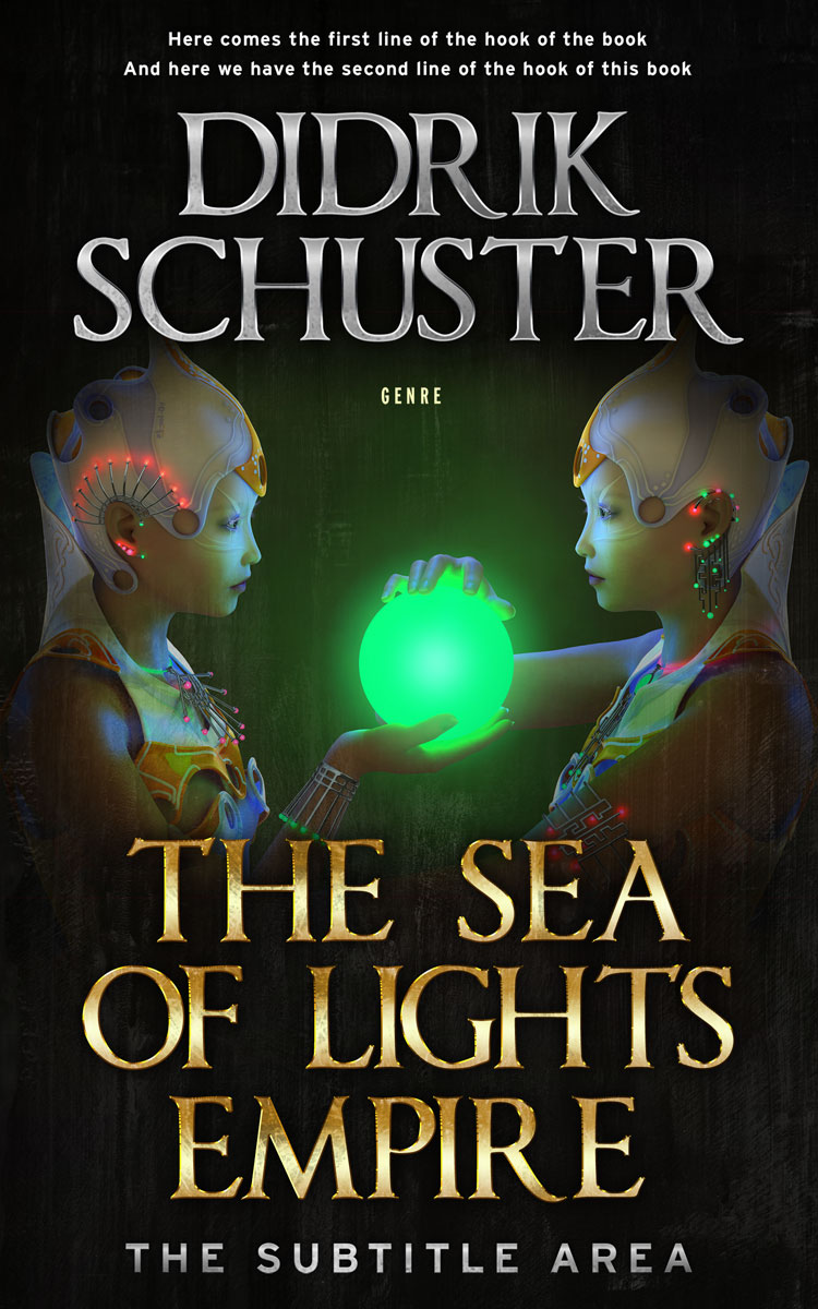 2D view of Premade Science Fiction Book Cover - Rangoon Green