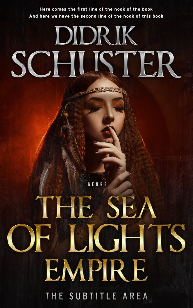 2D view of Premade Romance Book Cover - Coffee Bean