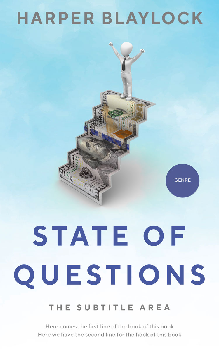 2D view of Premade Business Book Cover - Powder Blue