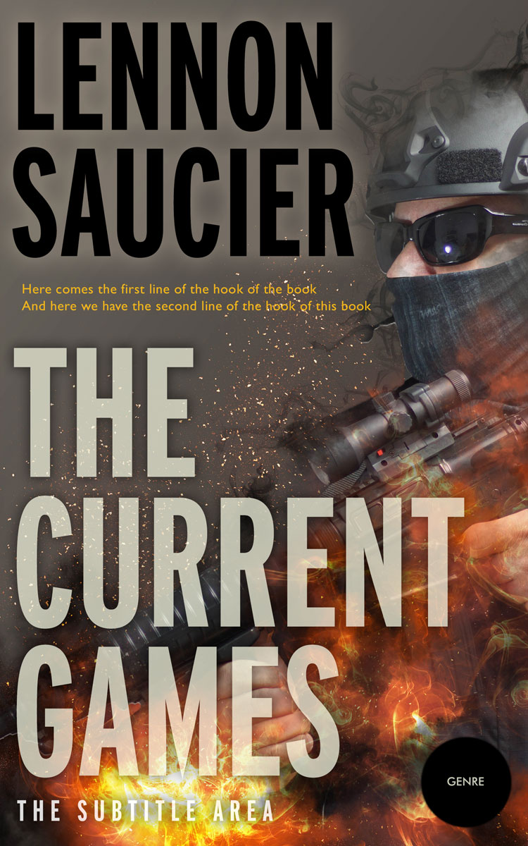 2D view of Premade Mystery & Thriller & Suspense Book Cover - Taupe