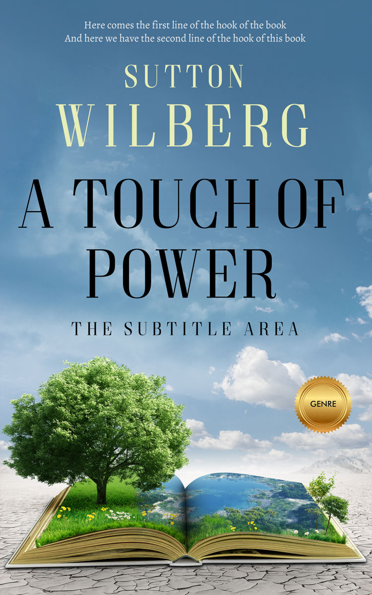 2D view of Premade Nature Book Cover - Bermuda Gray