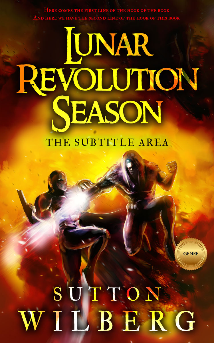 2D view of Premade Science Fiction Book Cover - Fuel Yellow