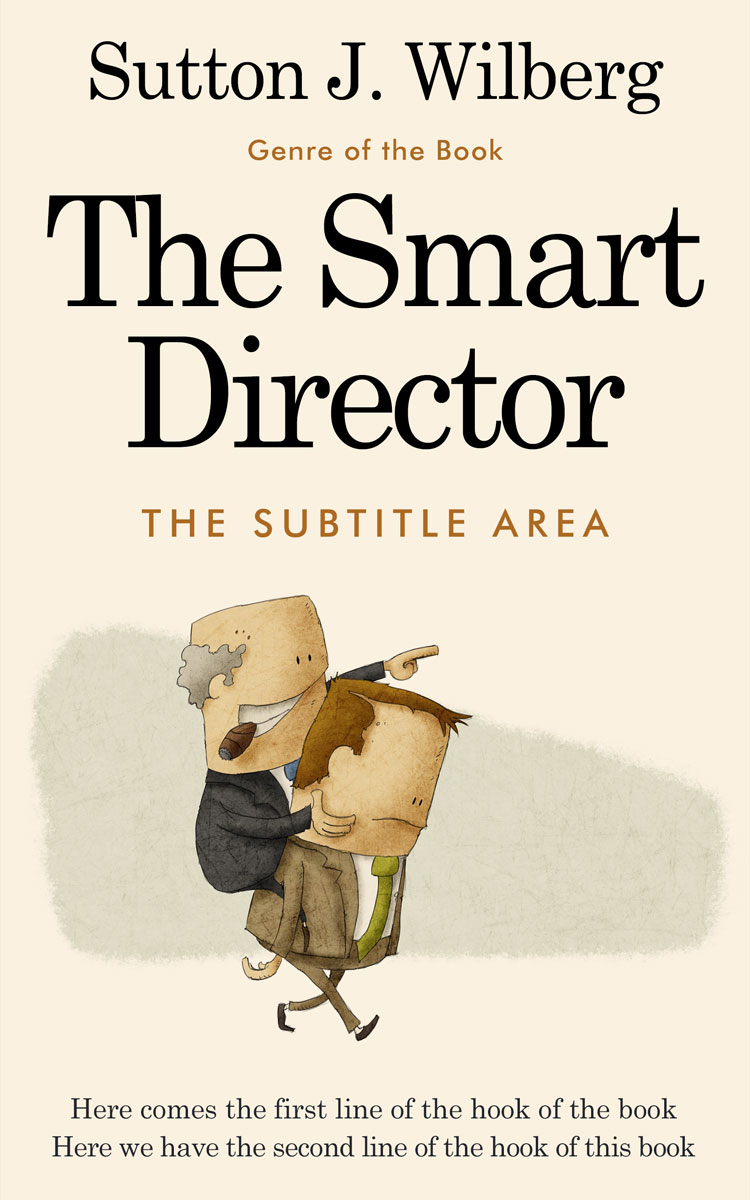 2D view of Premade Business Book Cover - Quarter Spanish White