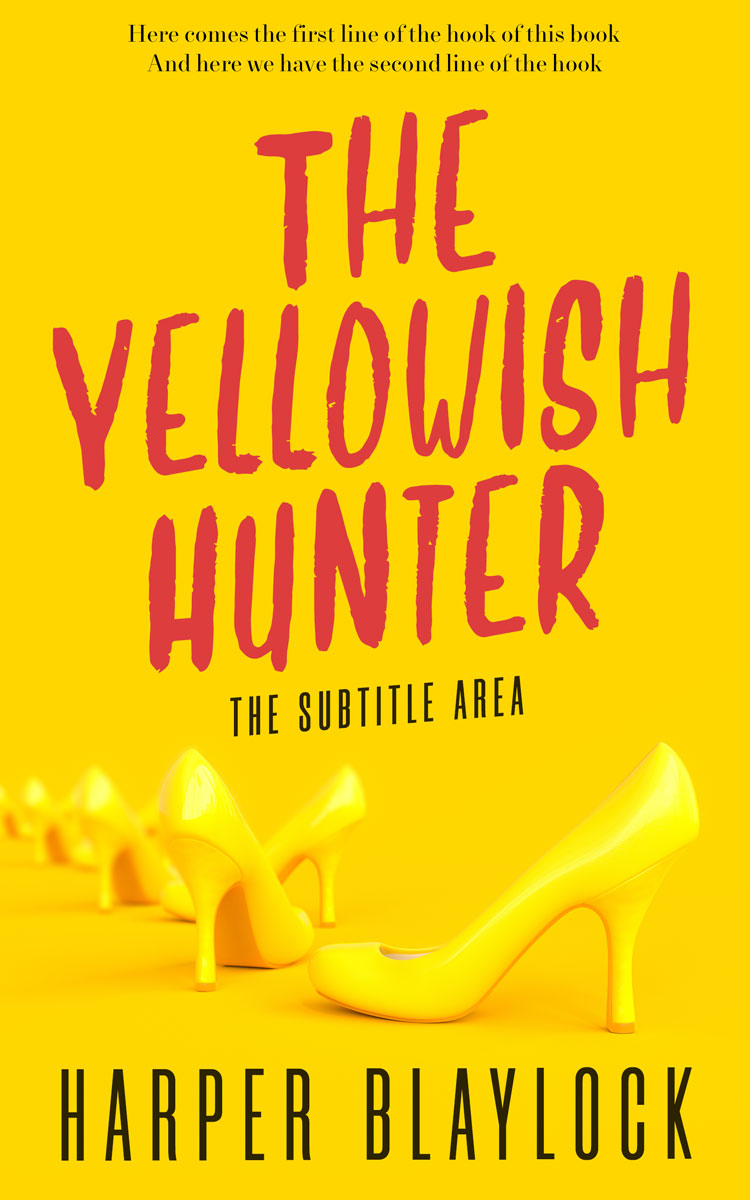 2D view of Premade Chick Lit Book Cover - Gold