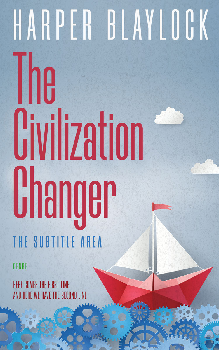 2D view of Premade Business Book Cover - Heather