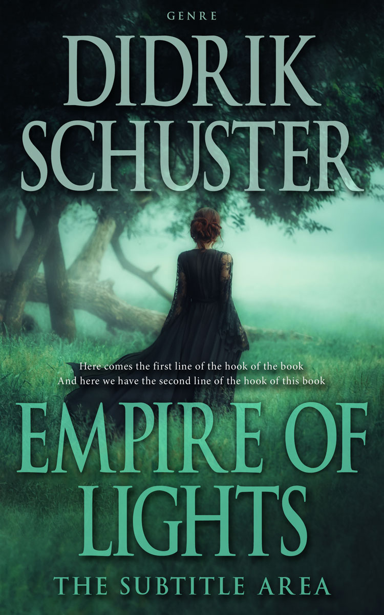 2D view of Premade Romance Book Cover - Timber Green