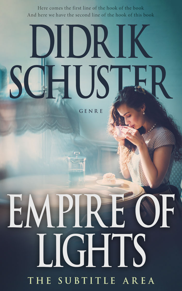 2D view of Premade Romance Book Cover - Oxford Blue