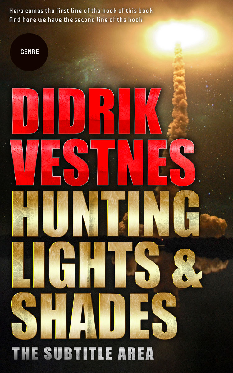 2D view of Premade Science Fiction Book Cover - Apricot