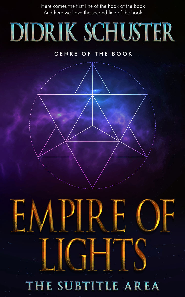 2D view of Premade Abstract Book Cover - Ebony