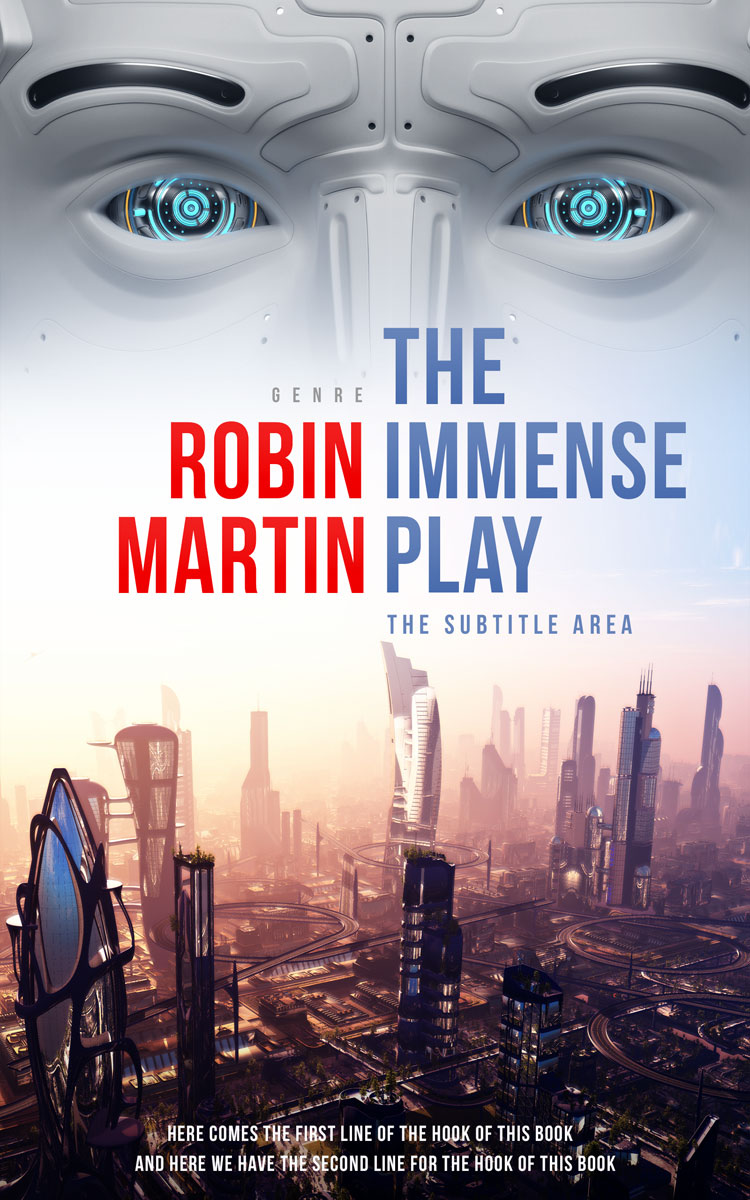 2D view of Premade Science Fiction Book Cover - Swiss Coffee