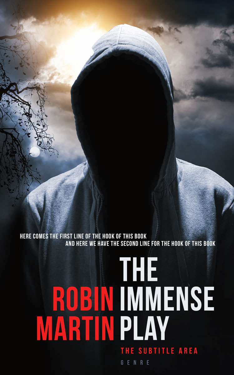 2D view of Premade Mystery & Thriller & Suspense Book Cover - Clam Shell