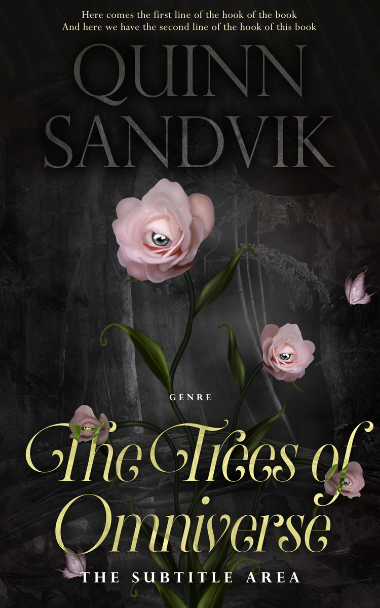 2D view of Premade Fantasy Book Cover - Log Cabin