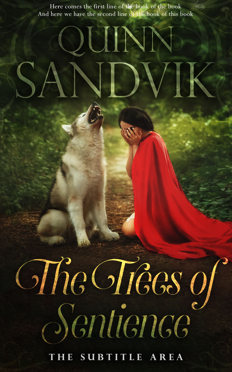 2D view of Premade Fantasy Book Cover - Black Olive