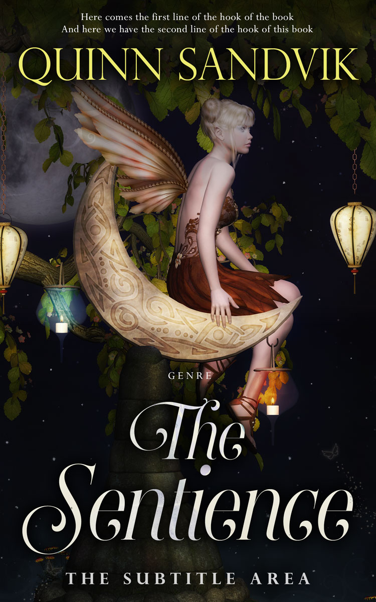 2D view of Premade Fantasy Book Cover - Indian Khaki