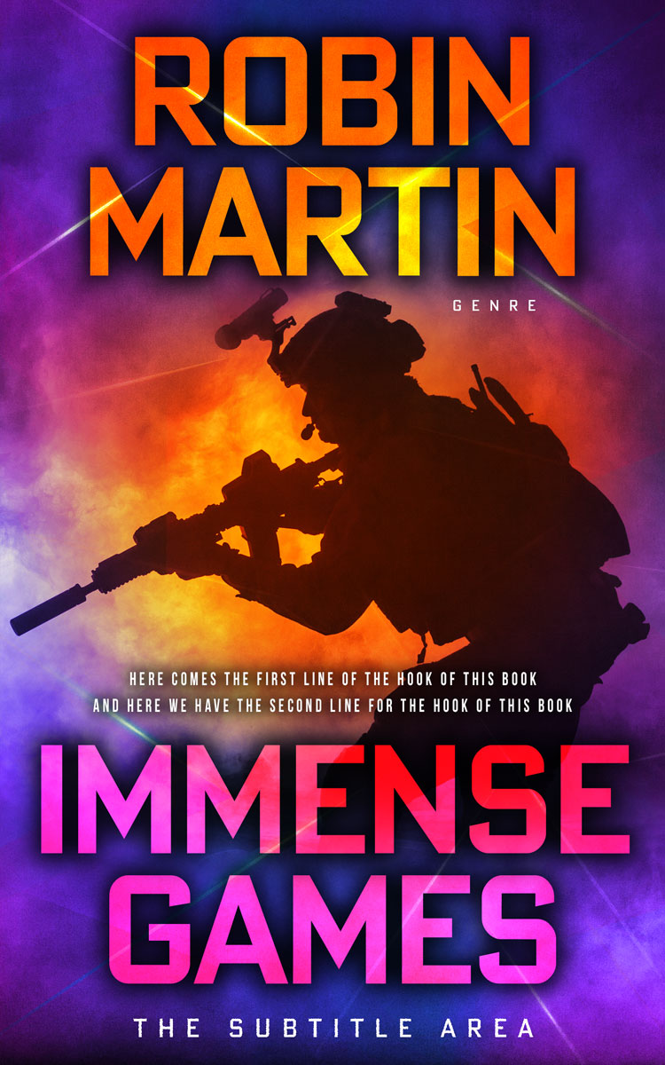 2D view of Premade Mystery & Thriller & Suspense Book Cover - Burnt Sienna