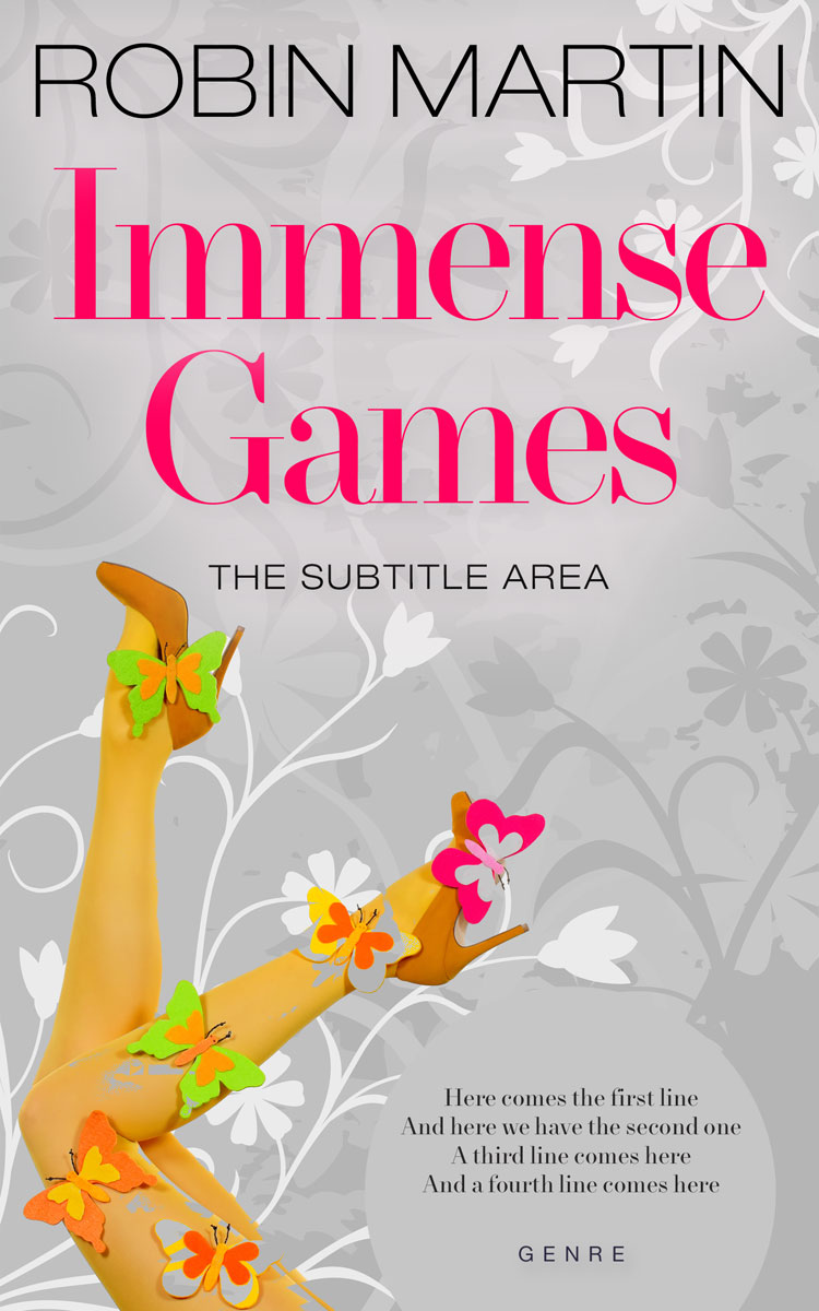 2D view of Premade Chick Lit Book Cover - Pale Slate