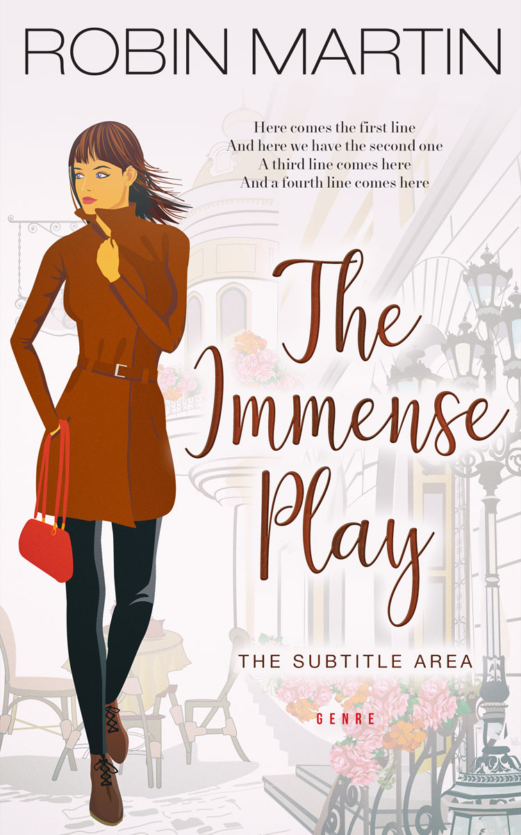 2D view of Premade Romance Book Cover - Ebb