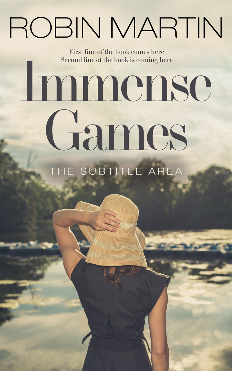 2D view of Premade Romance Book Cover - Soft Amber