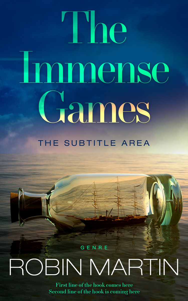 2D view of Premade Fantasy Book Cover - Cello