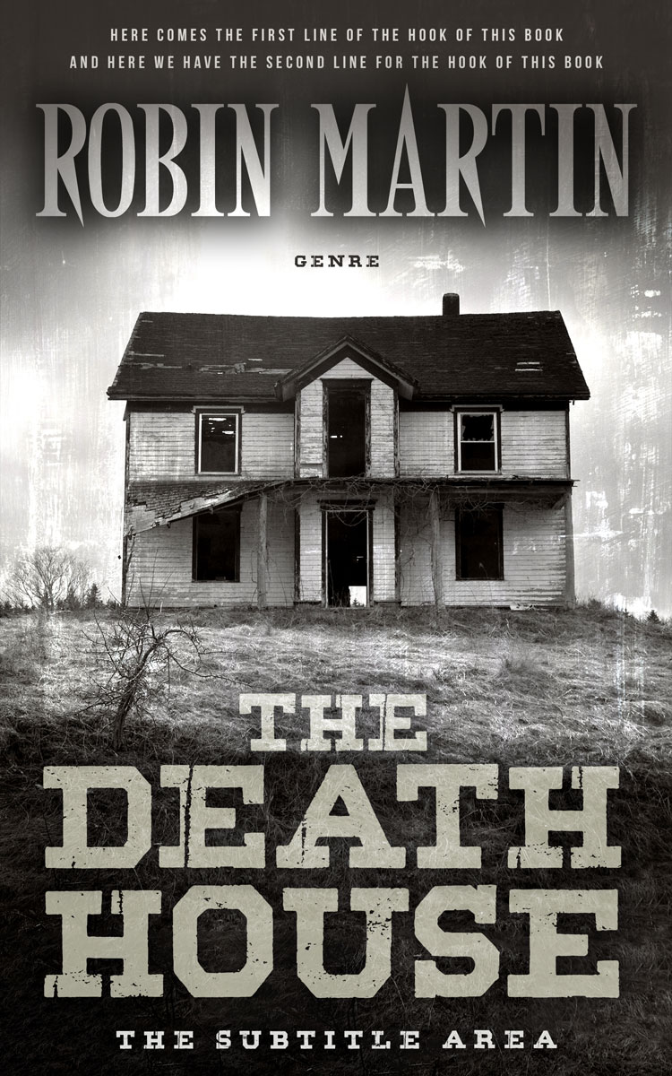 2D view of Premade Horror Book Cover - Mist Gray