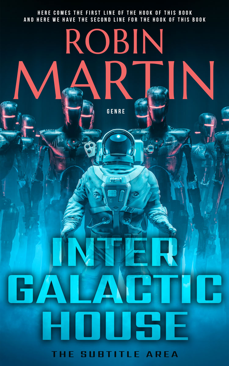 2D view of Premade Science Fiction Book Cover - Tarawera