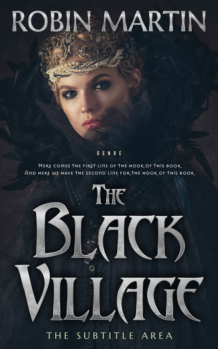 2D view of Premade Fantasy Book Cover - Shark