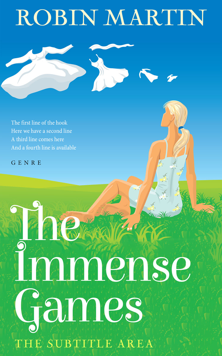 2D view of Premade Teen & Young Adult Book Cover - Curious Blue