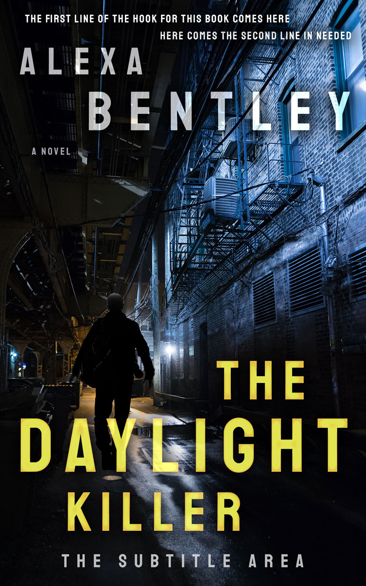 2D view of Premade Mystery & Thriller & Suspense Book Cover - Black