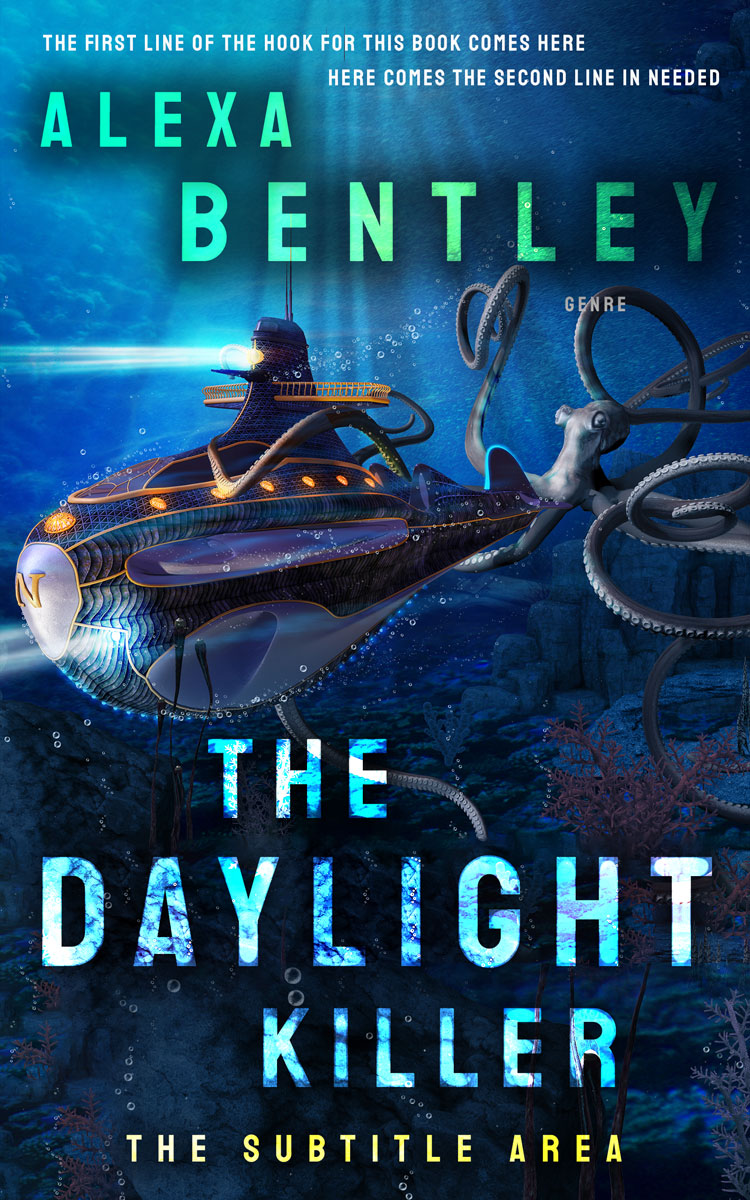 2D view of Premade Science Fiction Book Cover - Elephant