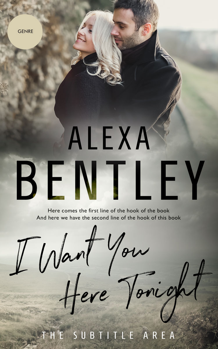 2D view of Premade Romance Book Cover - Lemon Grass