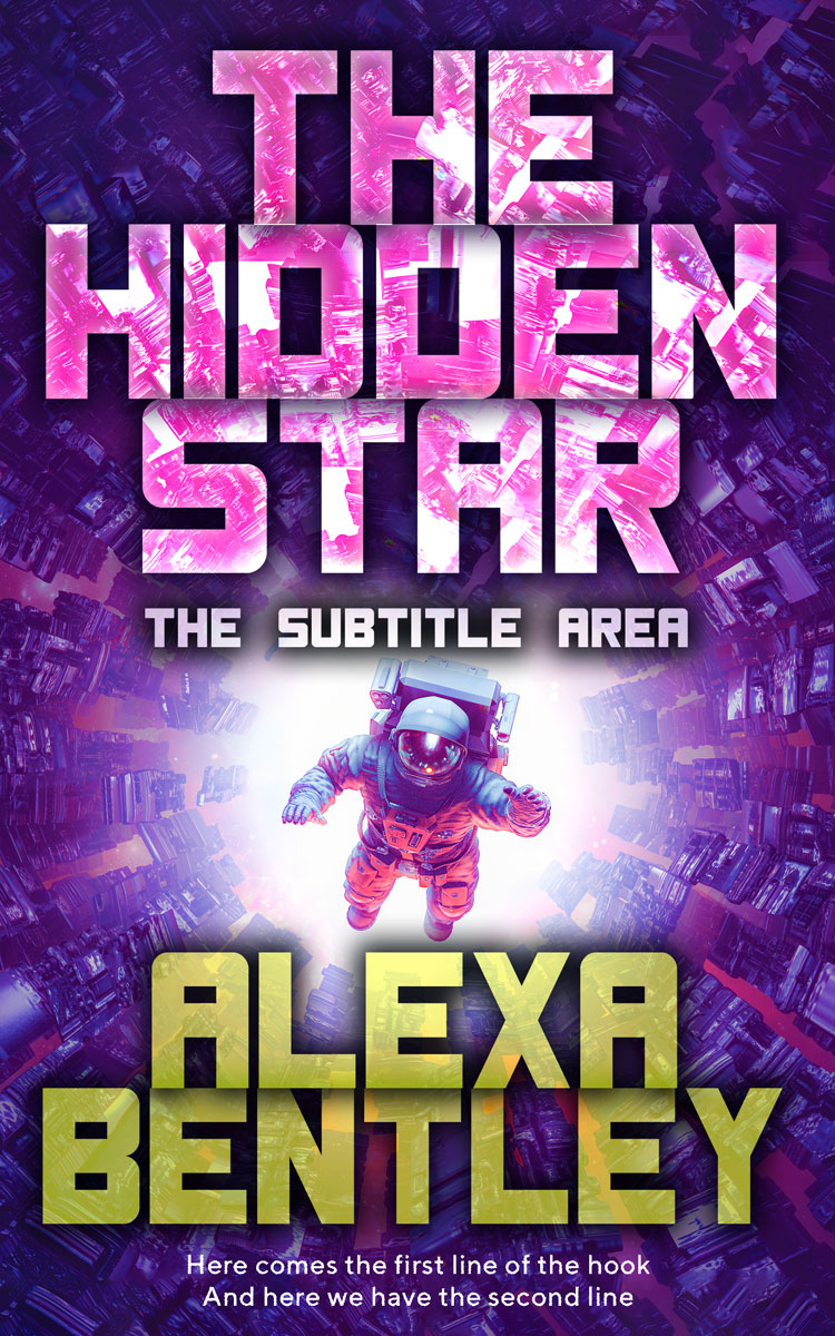 2D view of Premade Science Fiction Book Cover - Light Orchid