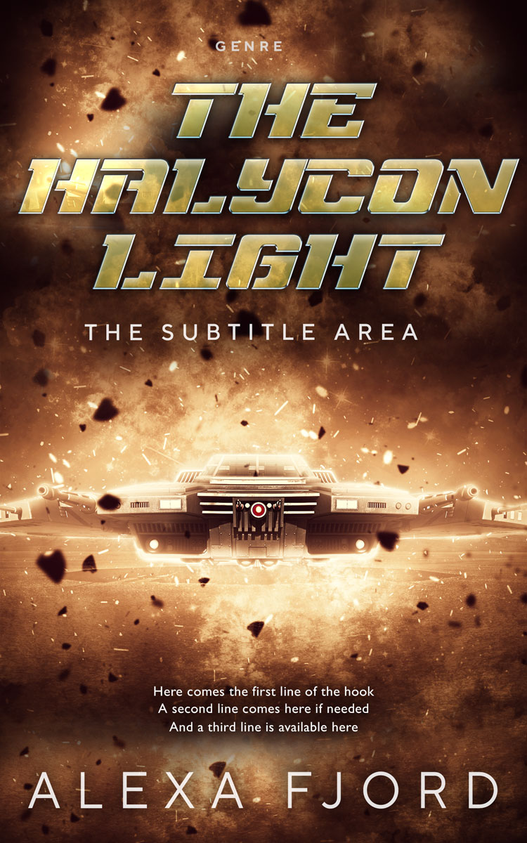 2D view of Premade Science Fiction Book Cover - Cocoa Bean