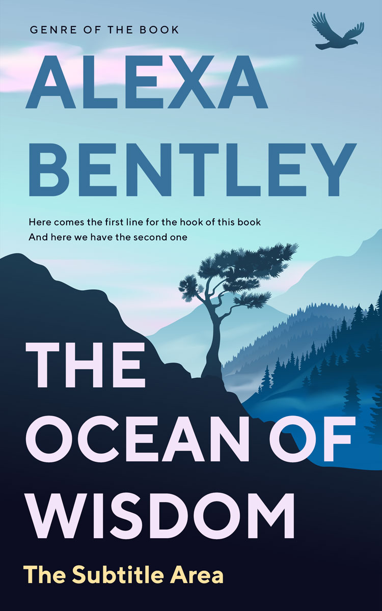 2D view of Premade Nature Book Cover - Nile Blue