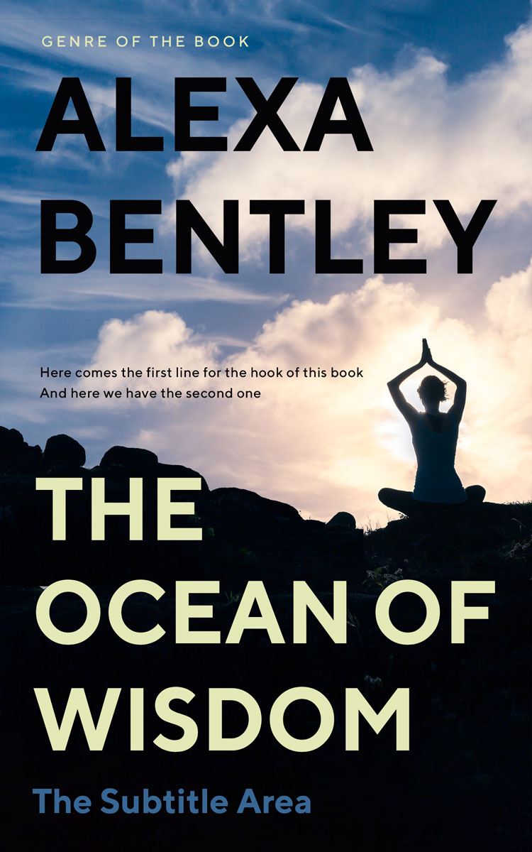 2D view of Premade Health & Mind & Body Book Cover - Ebony