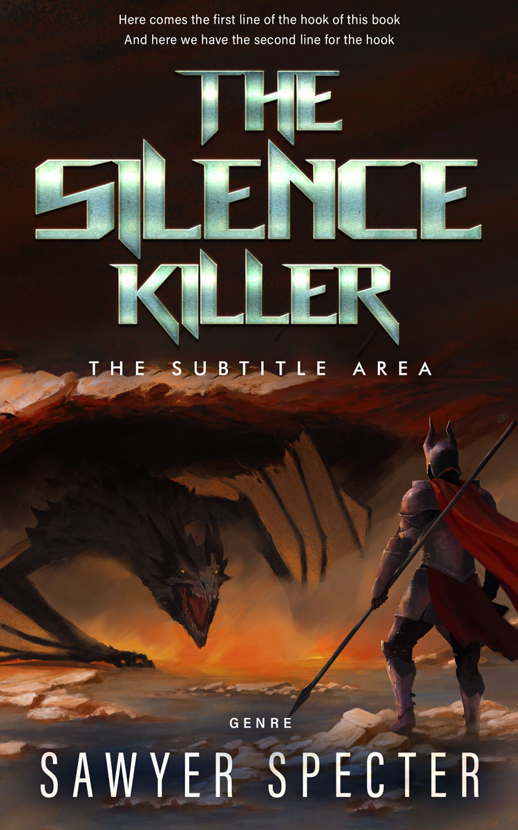 2D view of Premade Fantasy Book Cover - Oil