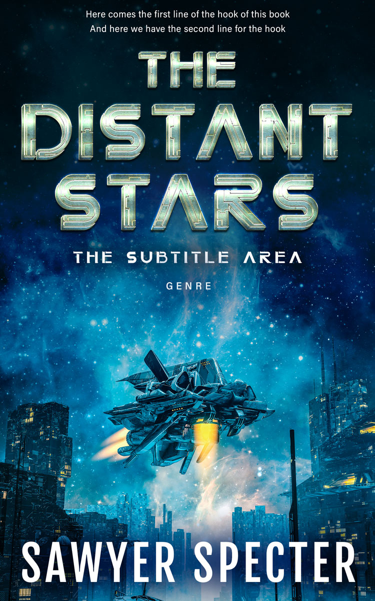 2D view of Premade Science Fiction Book Cover - Tiber