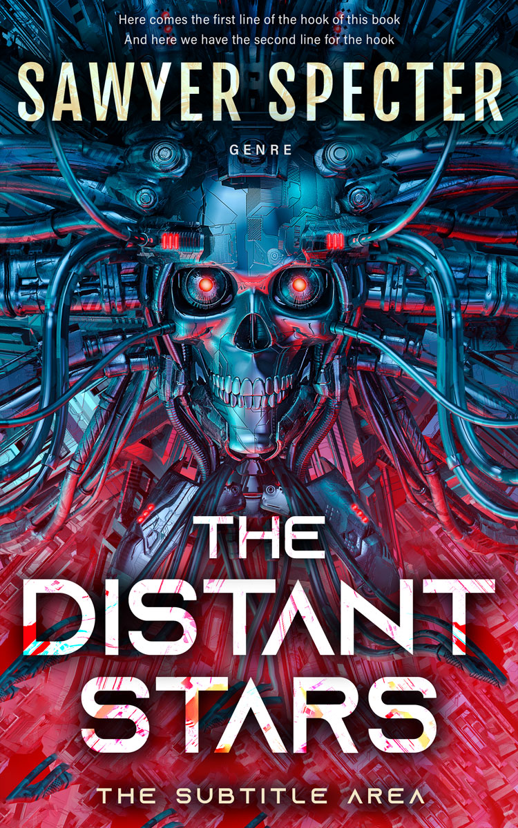 2D view of Premade Science Fiction Book Cover - Contessa