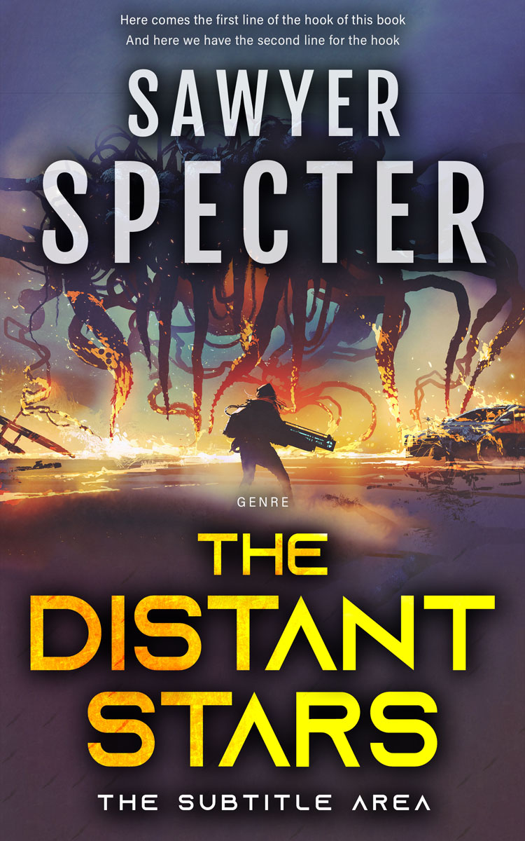 2D view of Premade Apocalyptica Book Cover - Blackcurrant