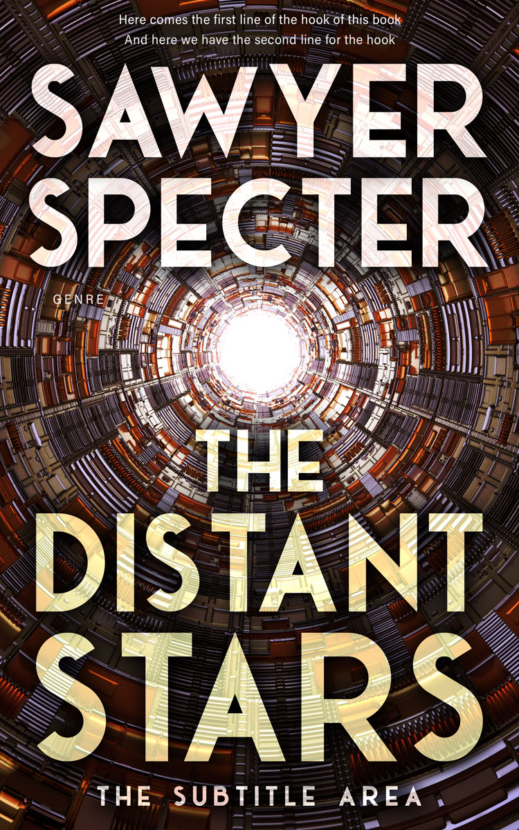 2D view of Premade Science Fiction Book Cover - Grain Brown