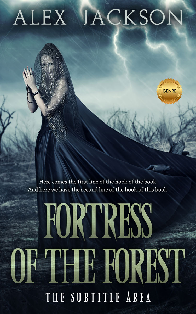 2D view of Premade Mystery & Thriller & Suspense Book Cover - Mirage