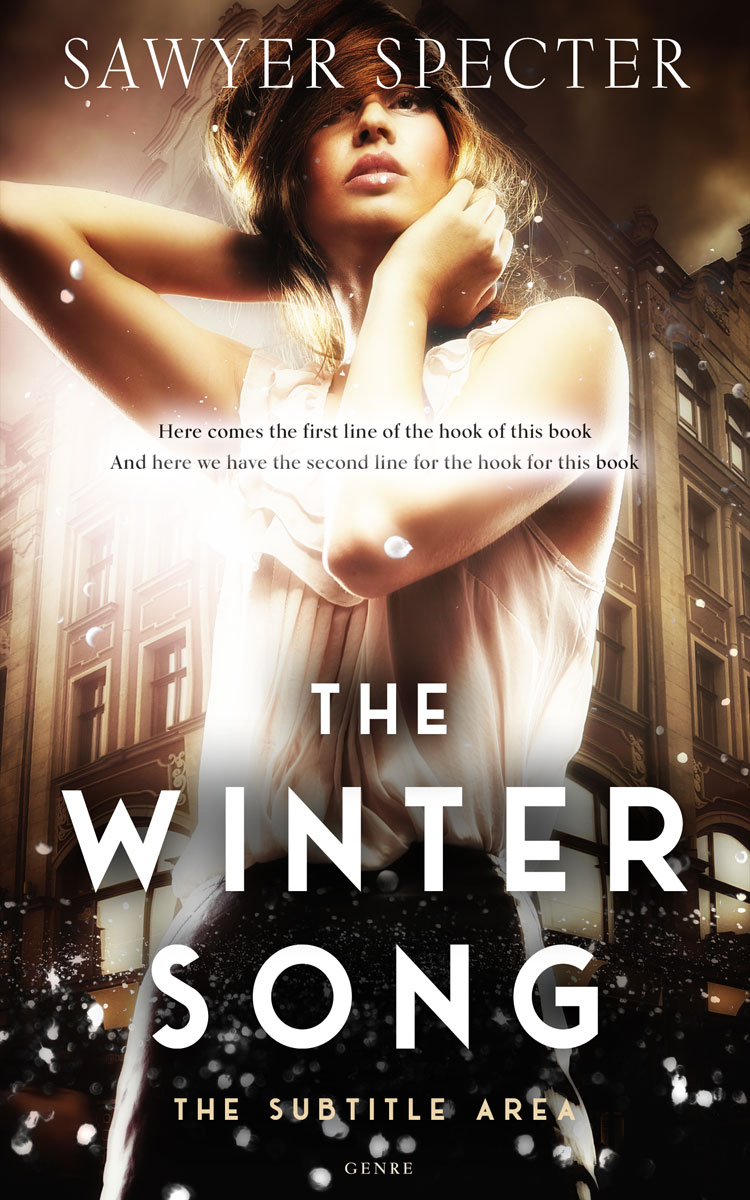 2D view of Premade Chick Lit Book Cover - Double Spanish White