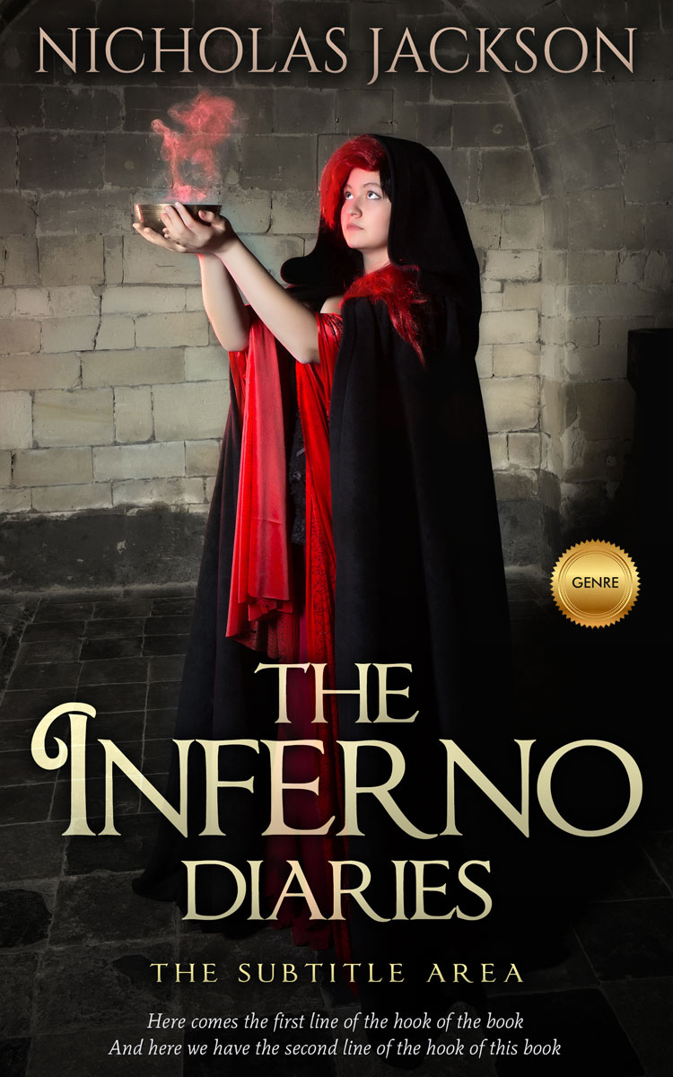 2D view of Premade Fantasy Book Cover - Brandy Rose